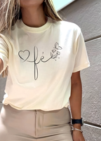 Camiseta Fé Corazón y Mariposa