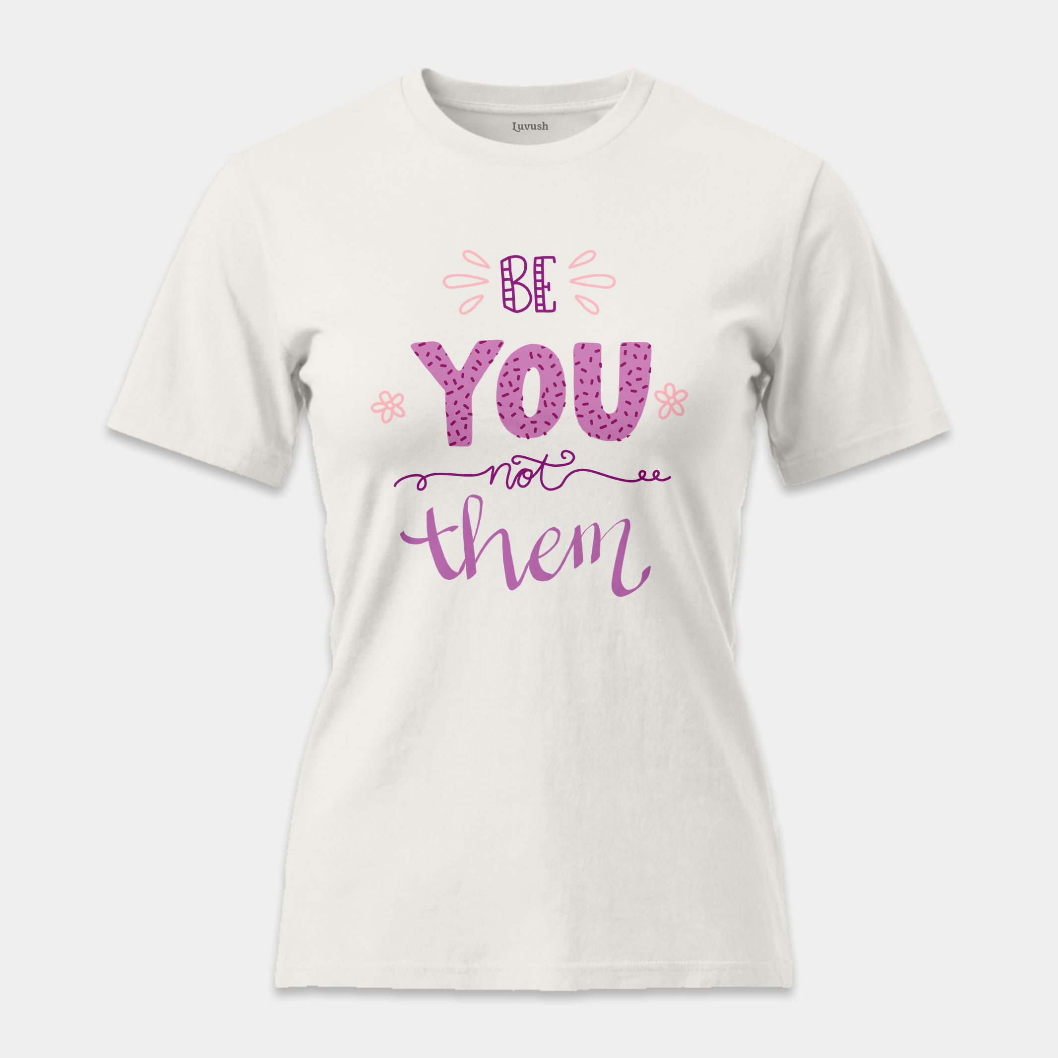 Camiseta Lettering Be You Floral