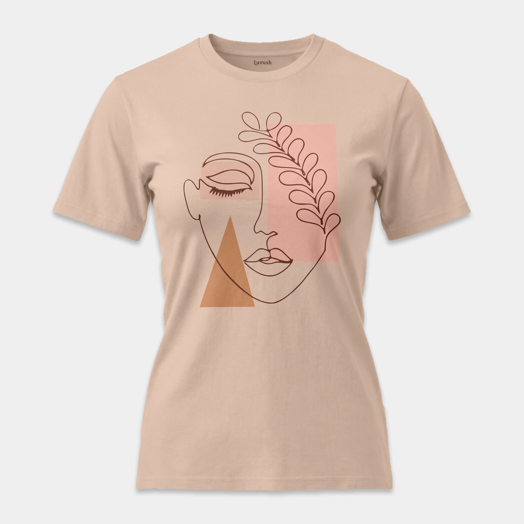Camiseta Rostro Botánico Lineal