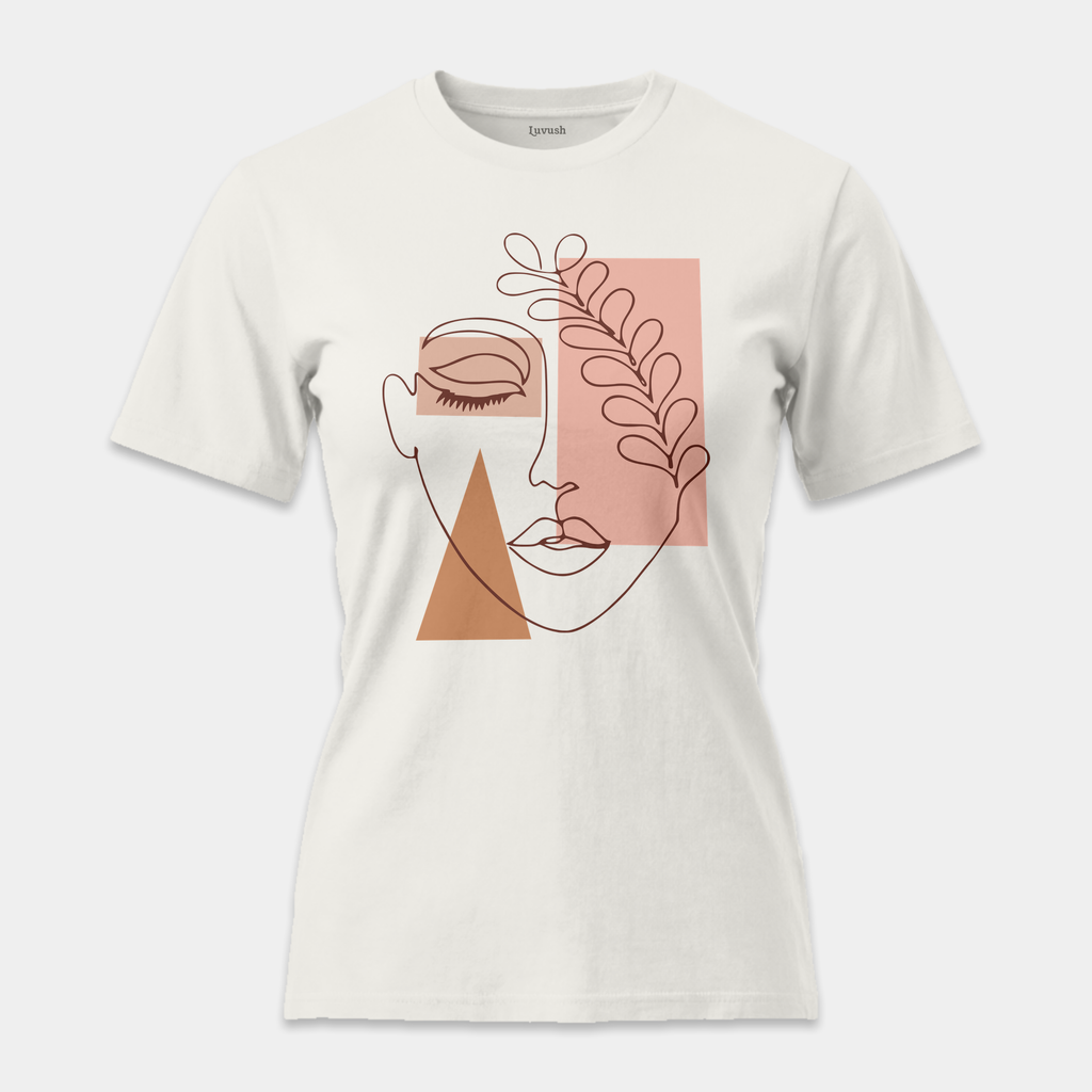 Camiseta Rostro Botánico Lineal
