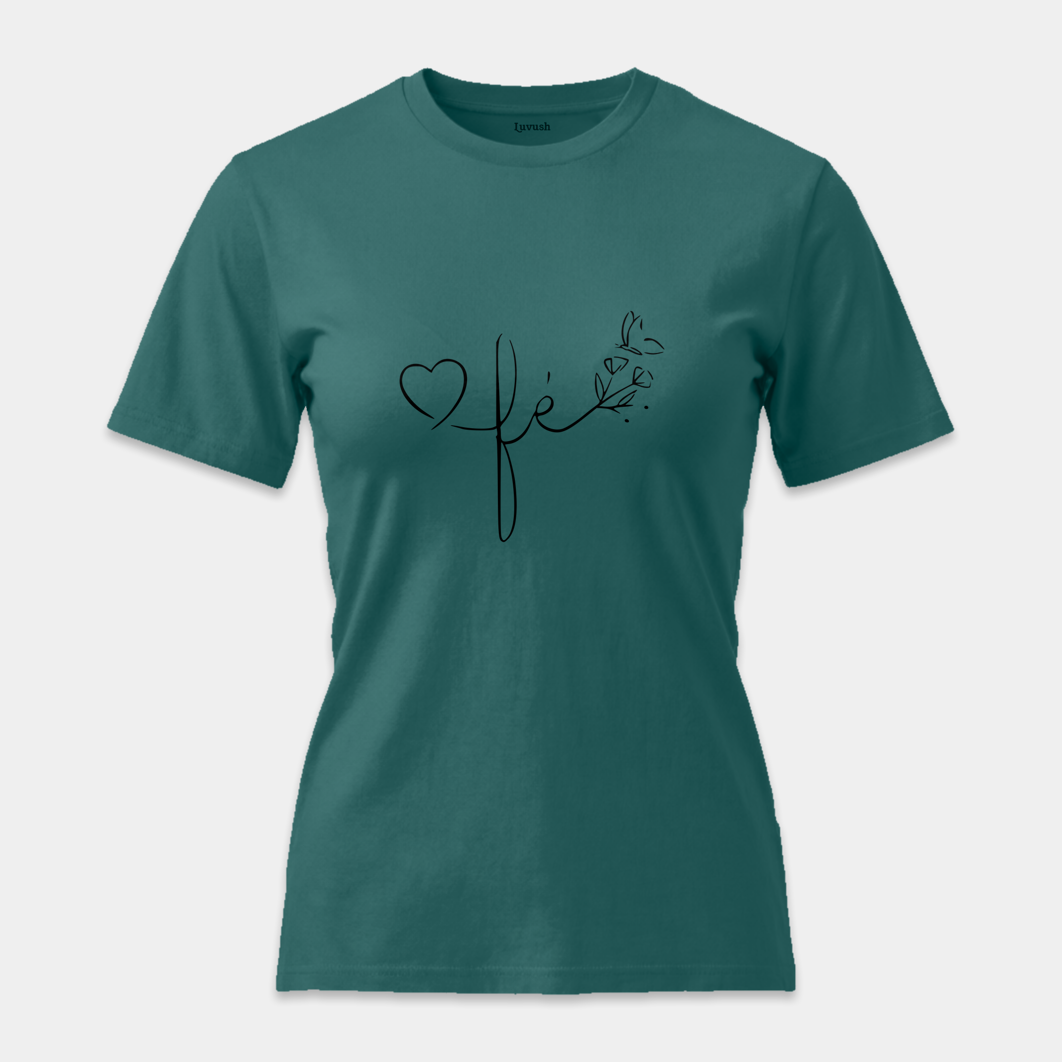 Camiseta Fé Corazón y Mariposa