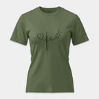 Camiseta Fé Corazón y Mariposa