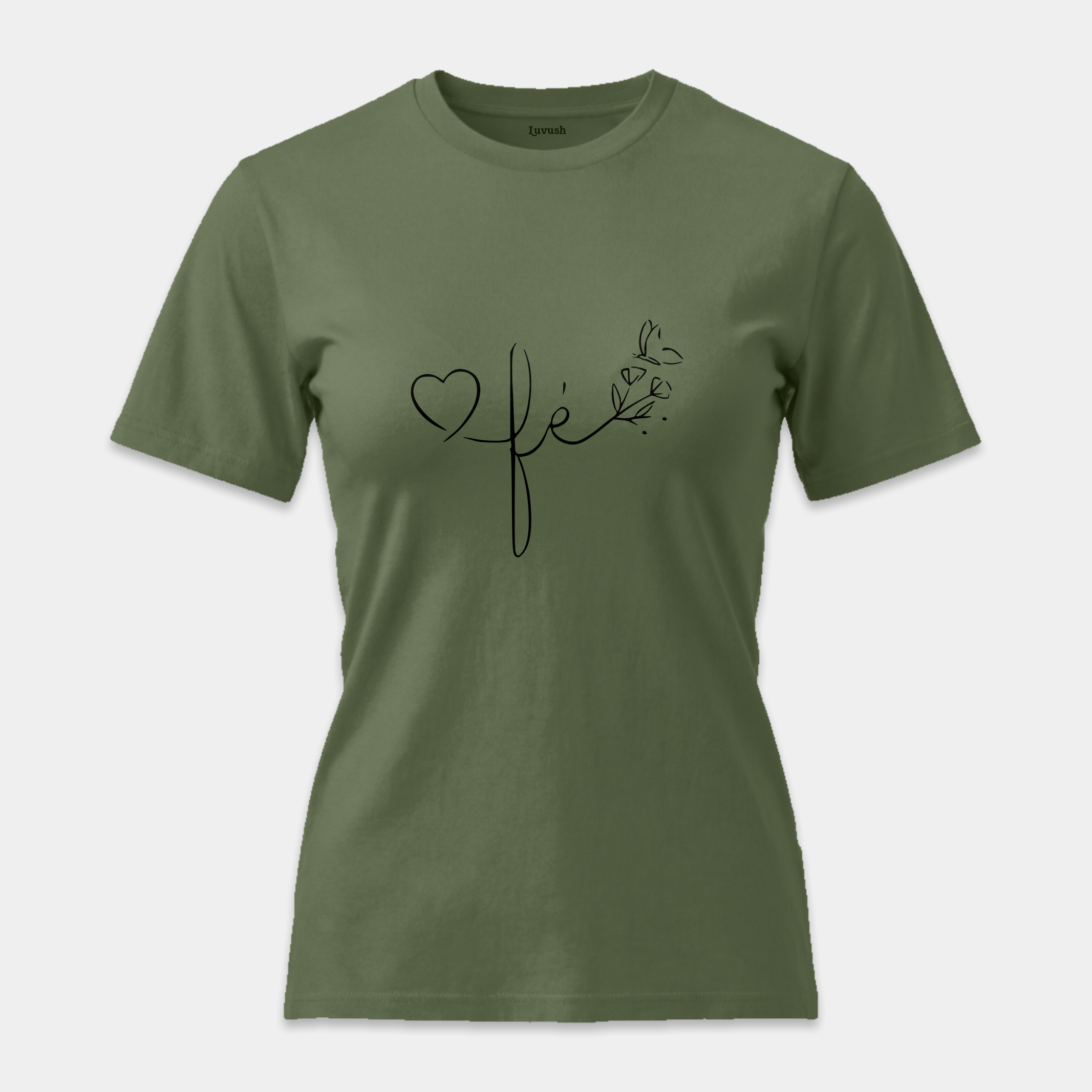 Camiseta Fé Corazón y Mariposa
