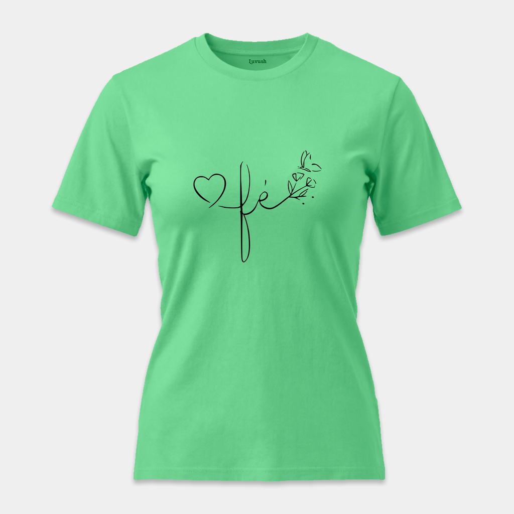 Camiseta Fé Corazón y Mariposa