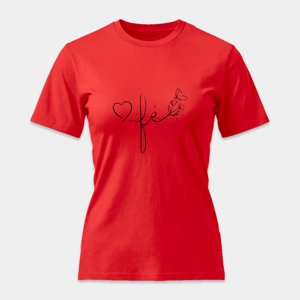 Camiseta Fé Corazón y Mariposa