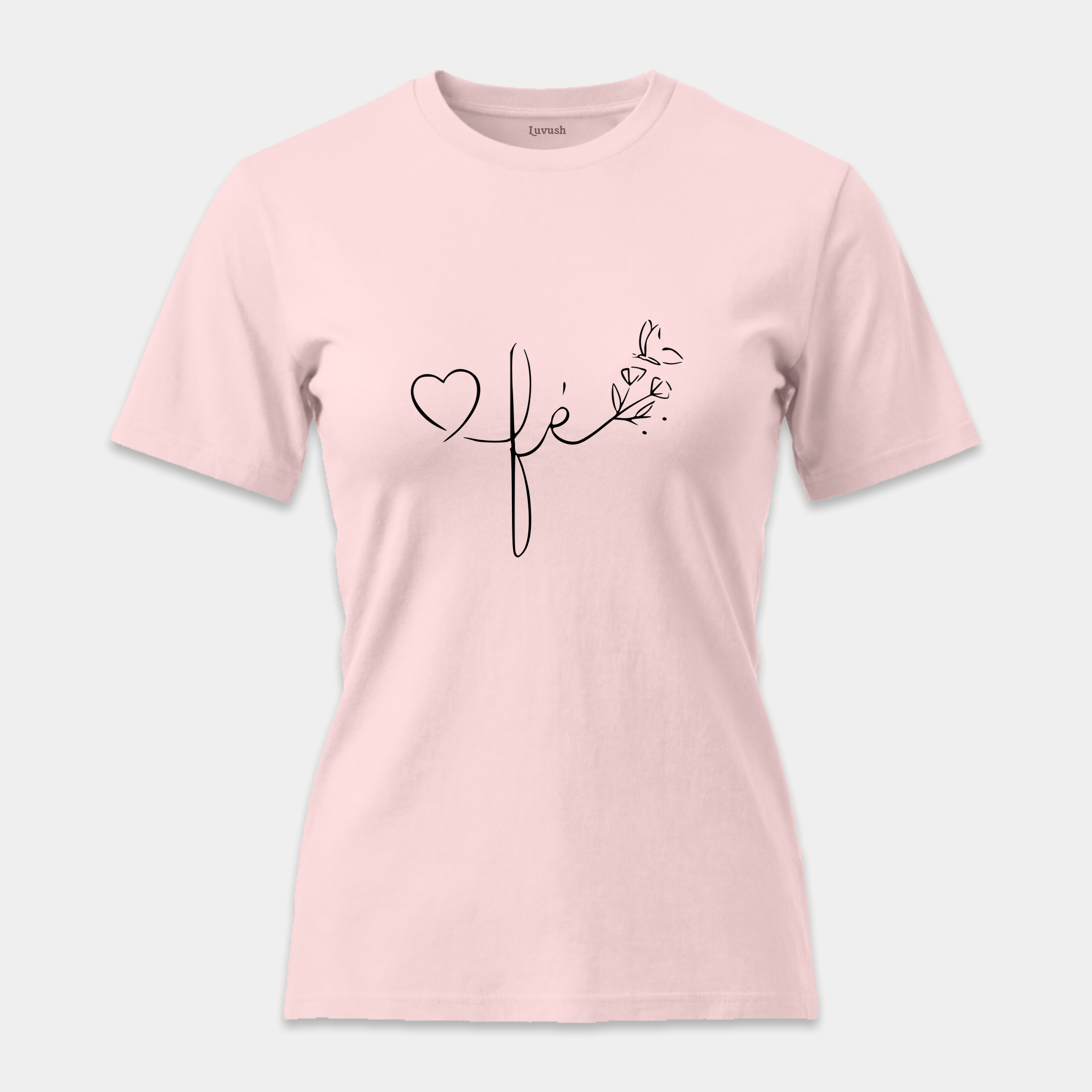 Camiseta Fé Corazón y Mariposa