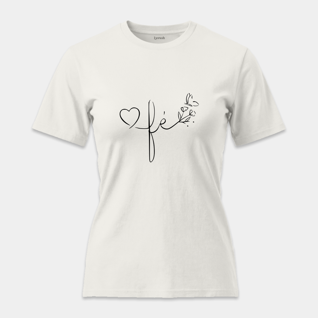 Camiseta Fé Corazón y Mariposa