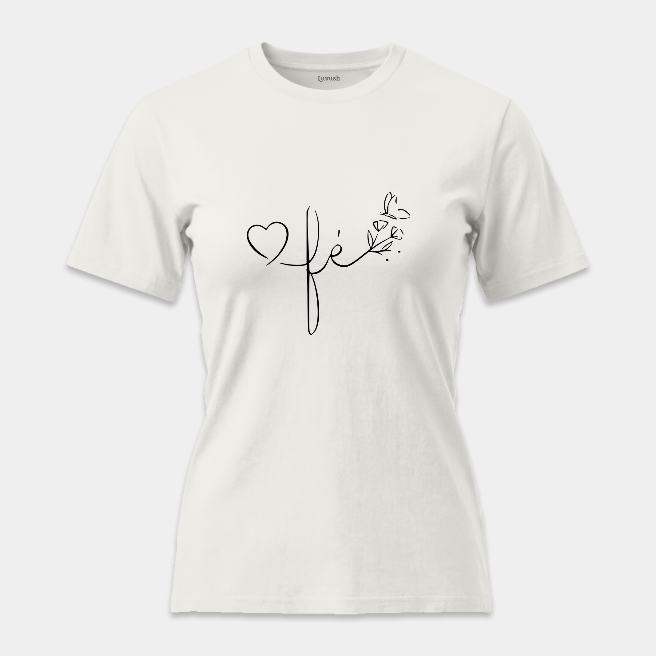 Camiseta Fé Corazón y Mariposa