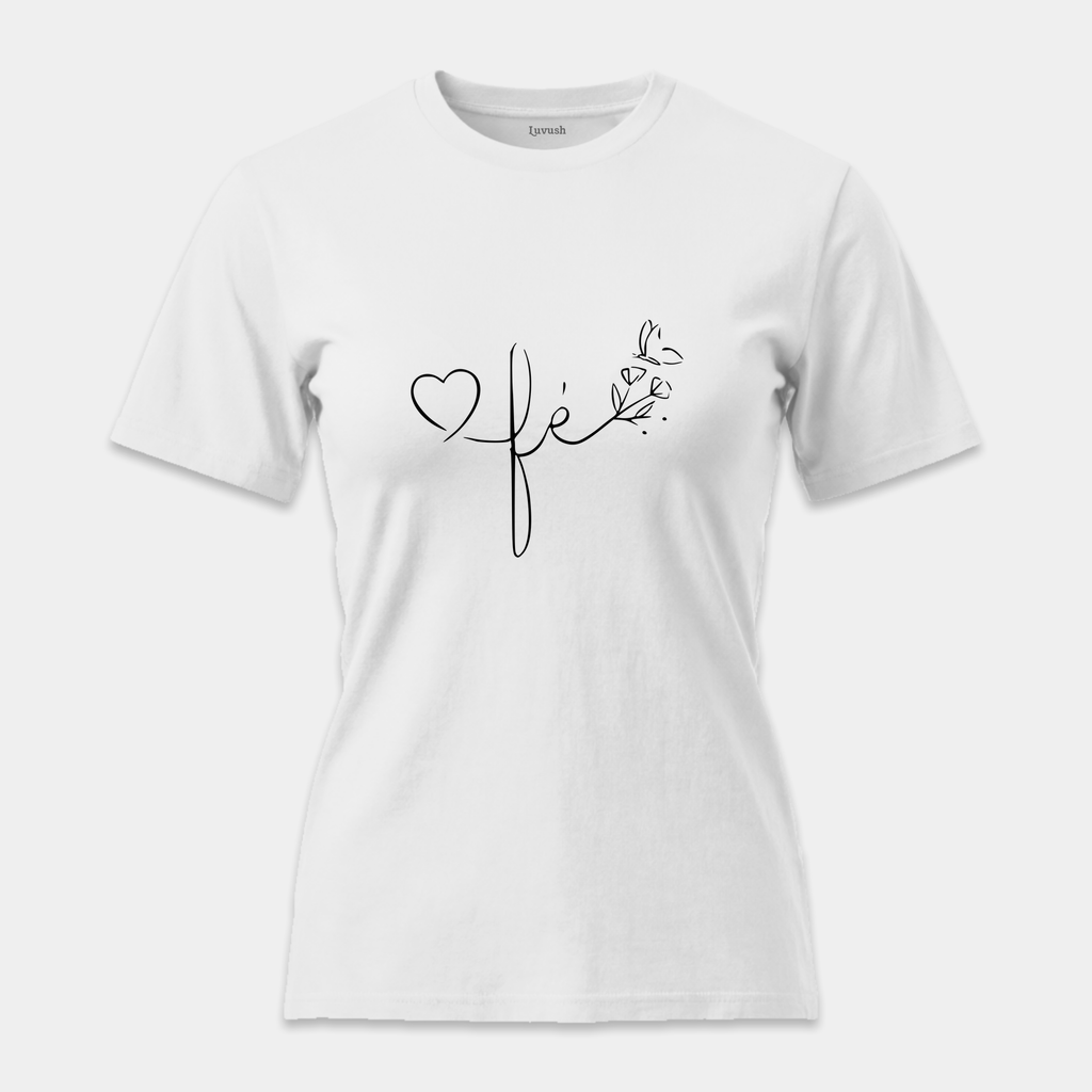 Camiseta Fé Corazón y Mariposa
