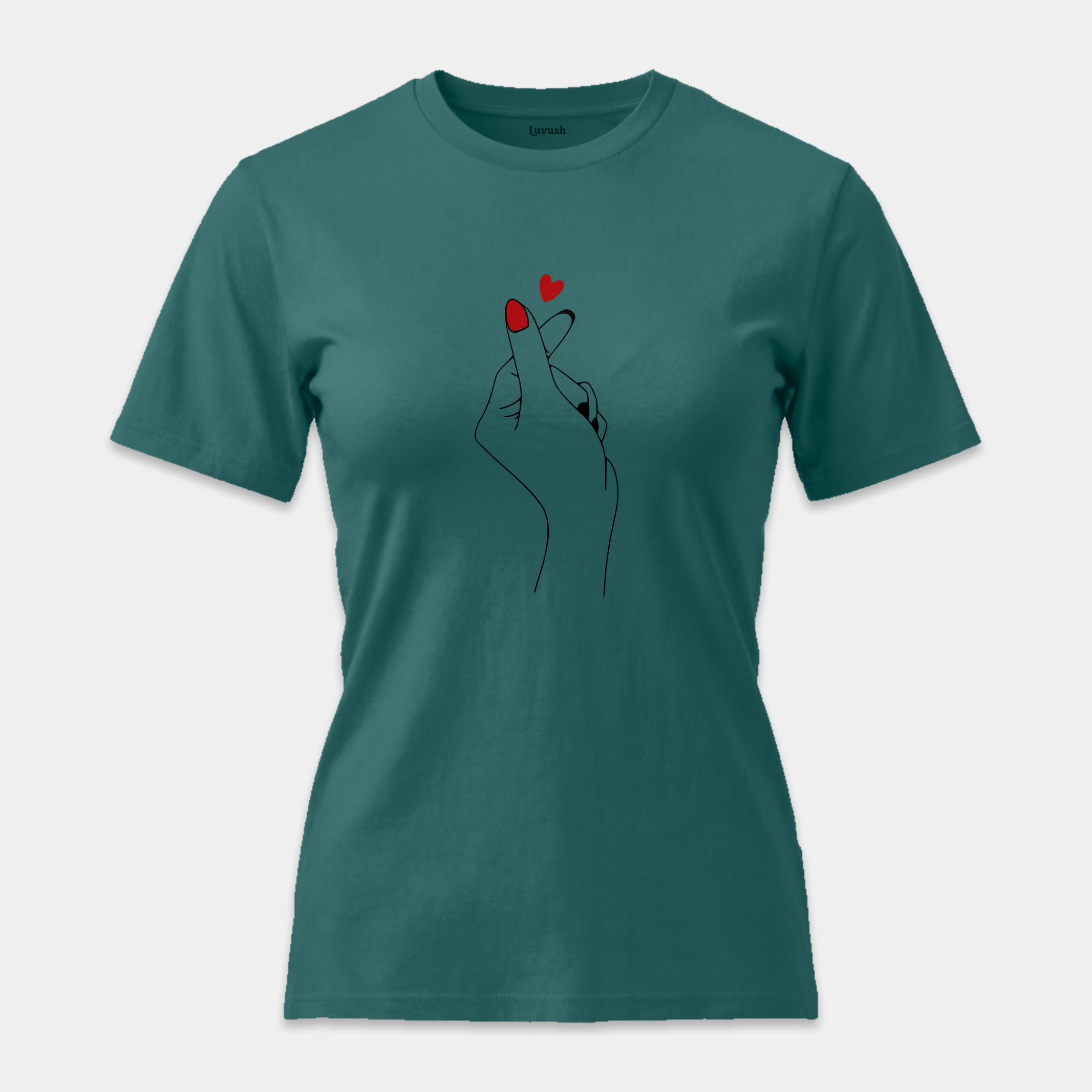 Camiseta Finger Heart Minimalista