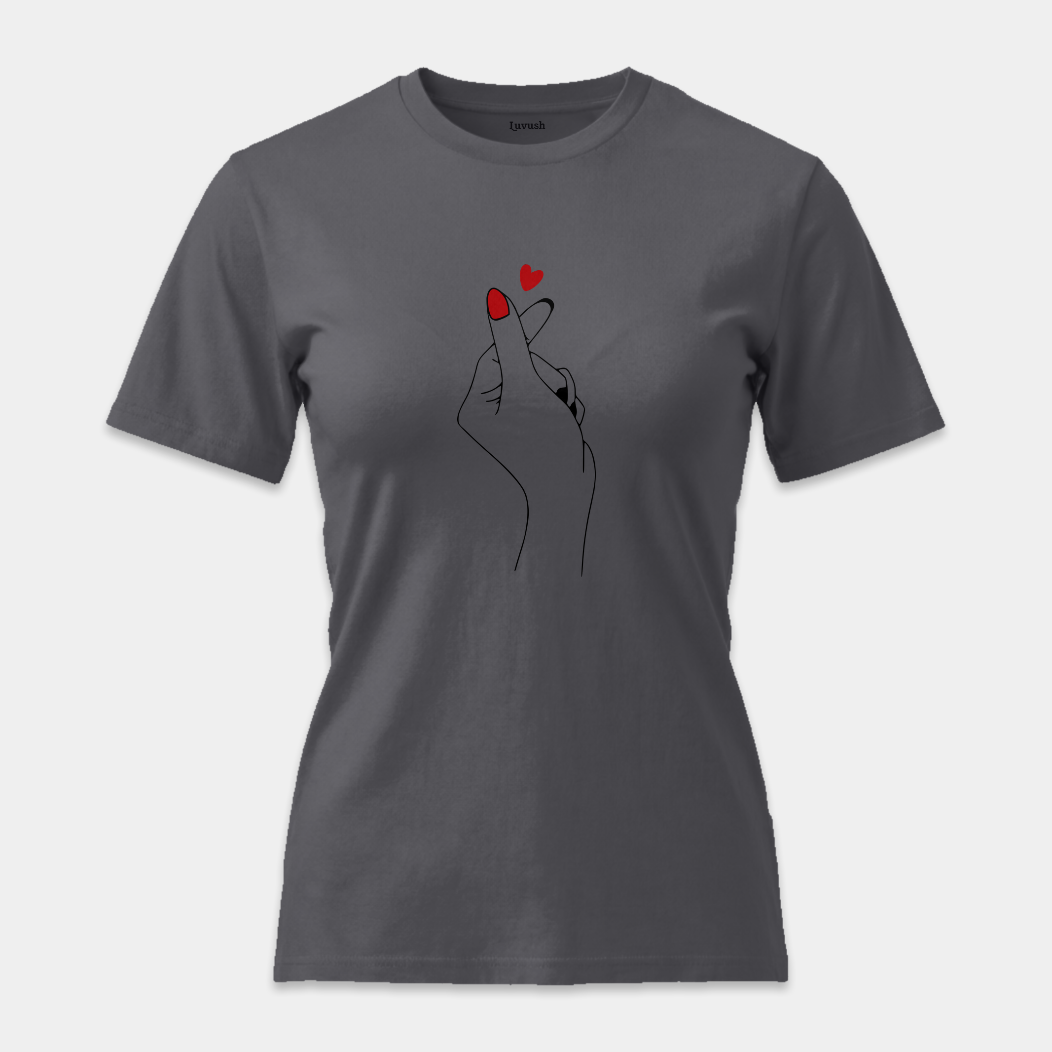 Camiseta Finger Heart Minimalista