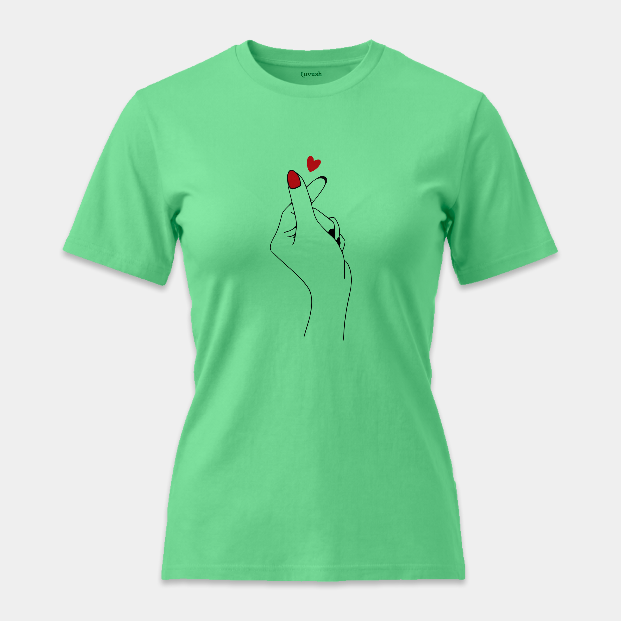 Camiseta Finger Heart Minimalista