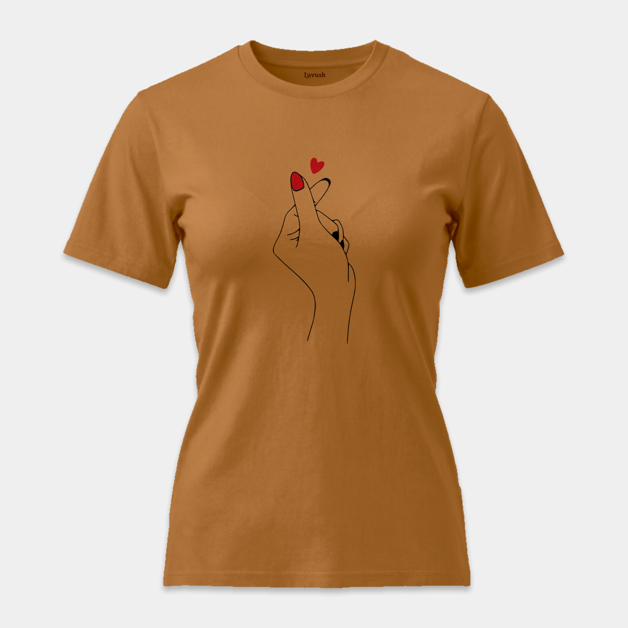 Camiseta Finger Heart Minimalista