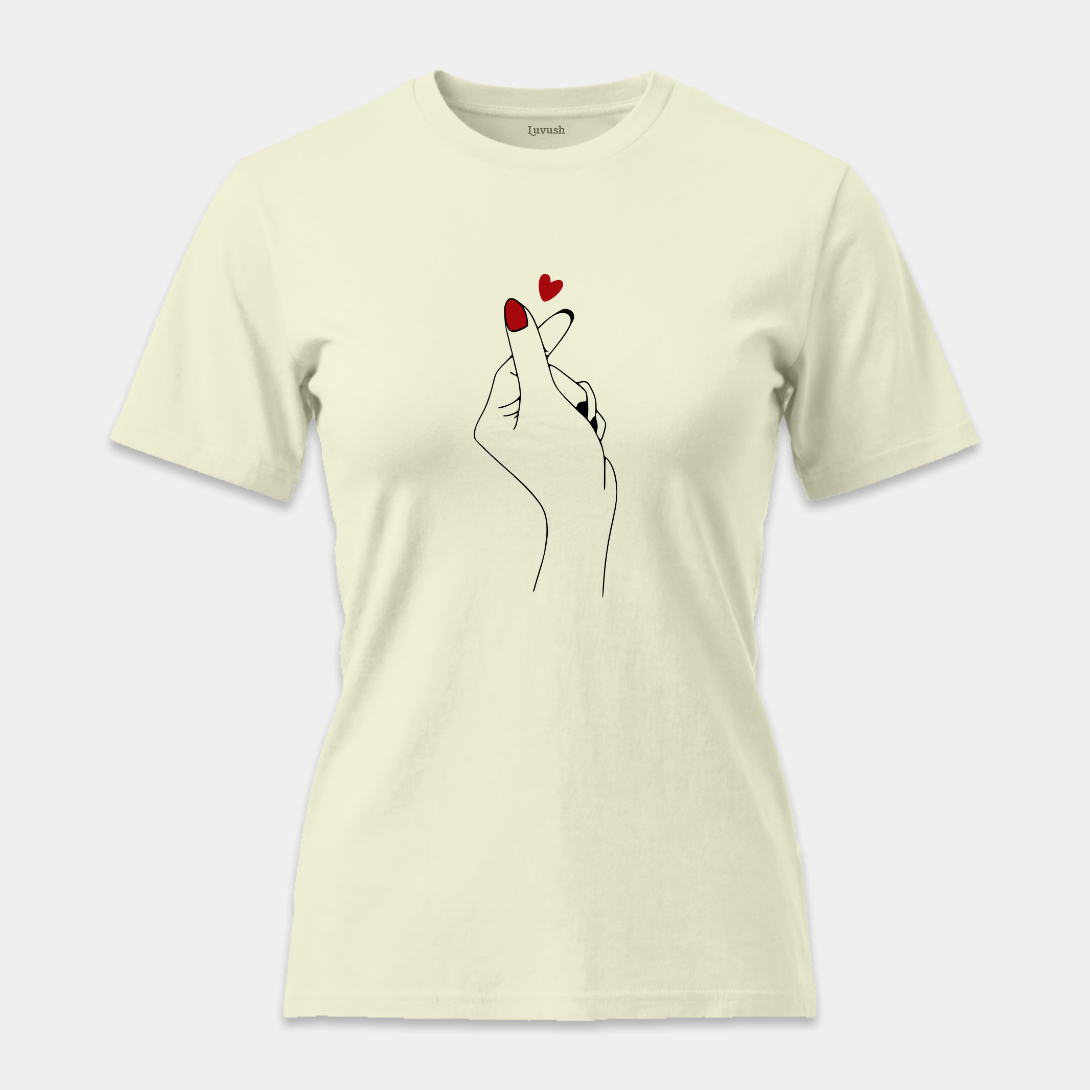 Camiseta Finger Heart Minimalista