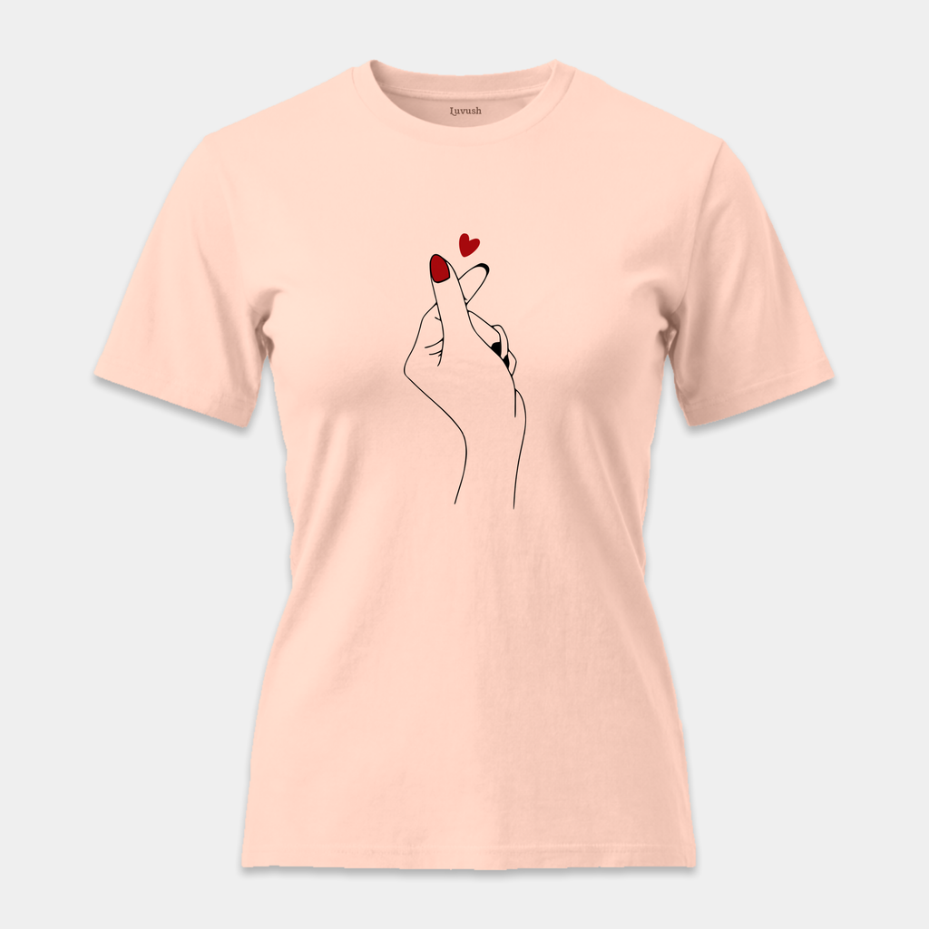 Camiseta Finger Heart Minimalista