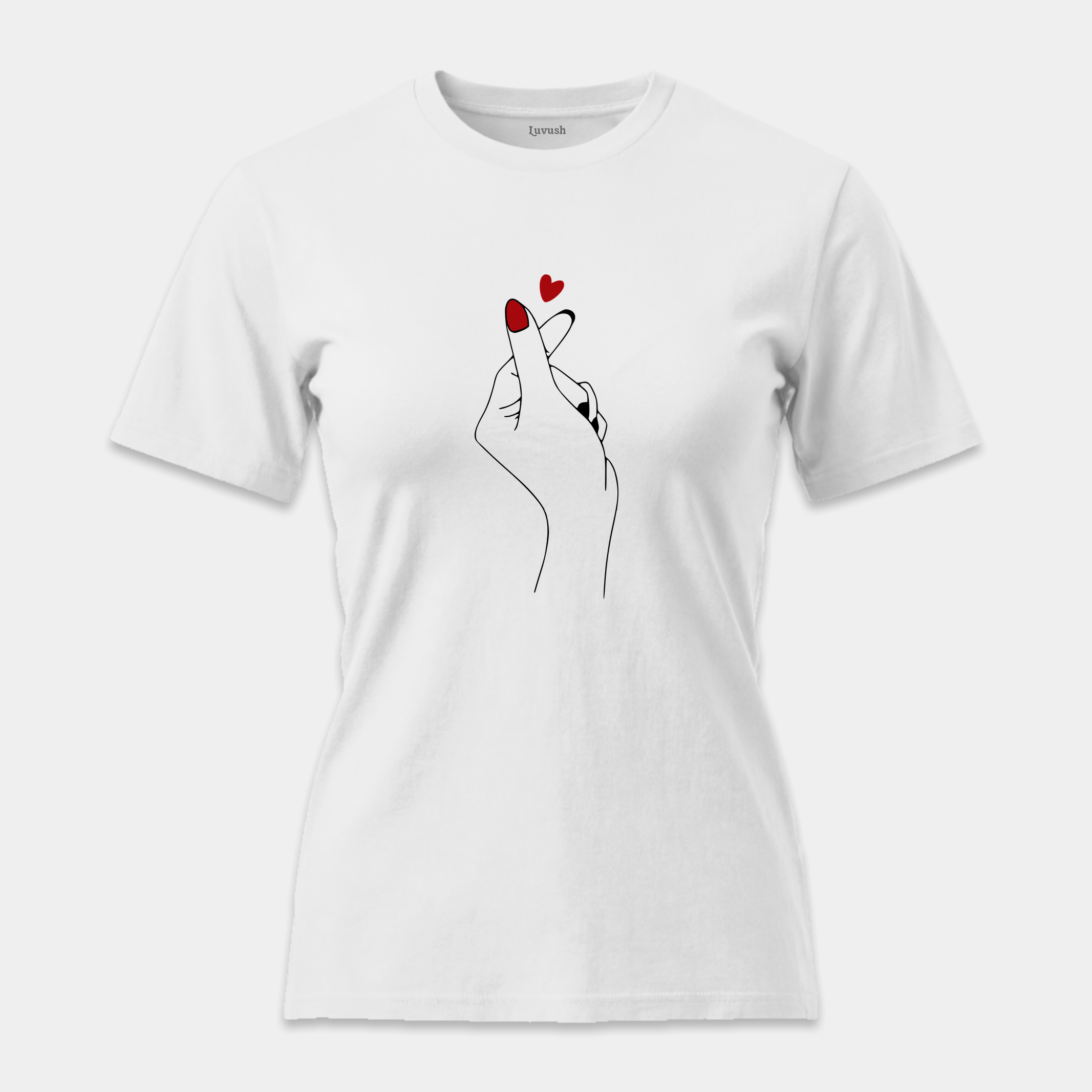 Camiseta Finger Heart Minimalista