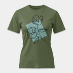 Camiseta Line Art Floral Mint