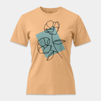 Camiseta Line Art Floral Mint