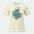 Camiseta Line Art Floral Mint