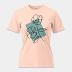 Camiseta Line Art Floral Mint
