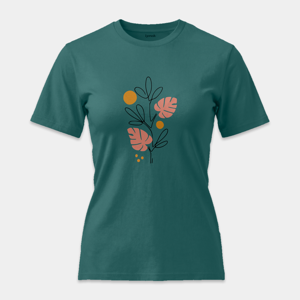 Camiseta Line Art Botánico