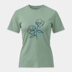 Camiseta Flores Trazo Minimalista