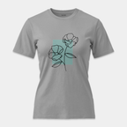 Camiseta Flores Trazo Minimalista