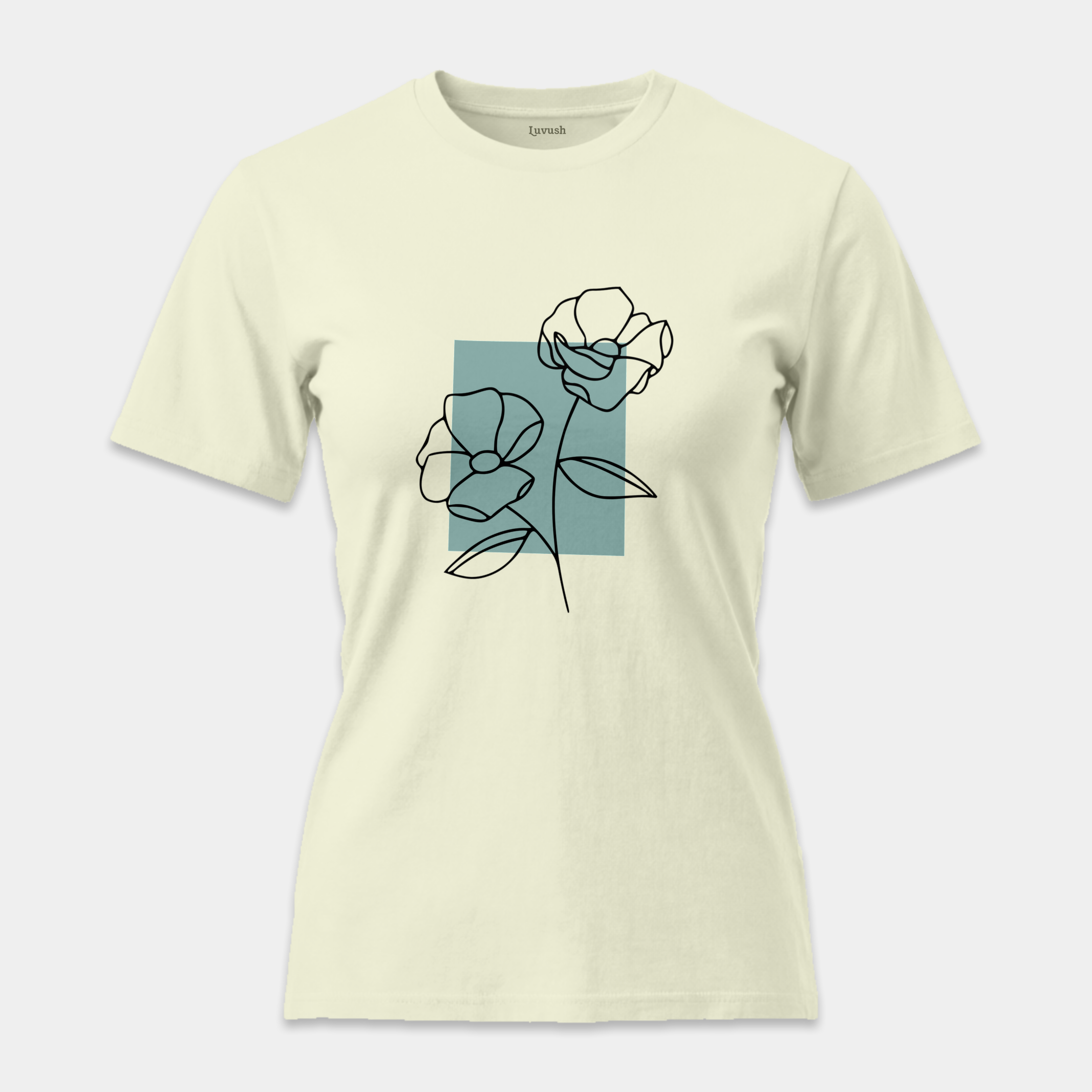 Camiseta Flores Trazo Minimalista