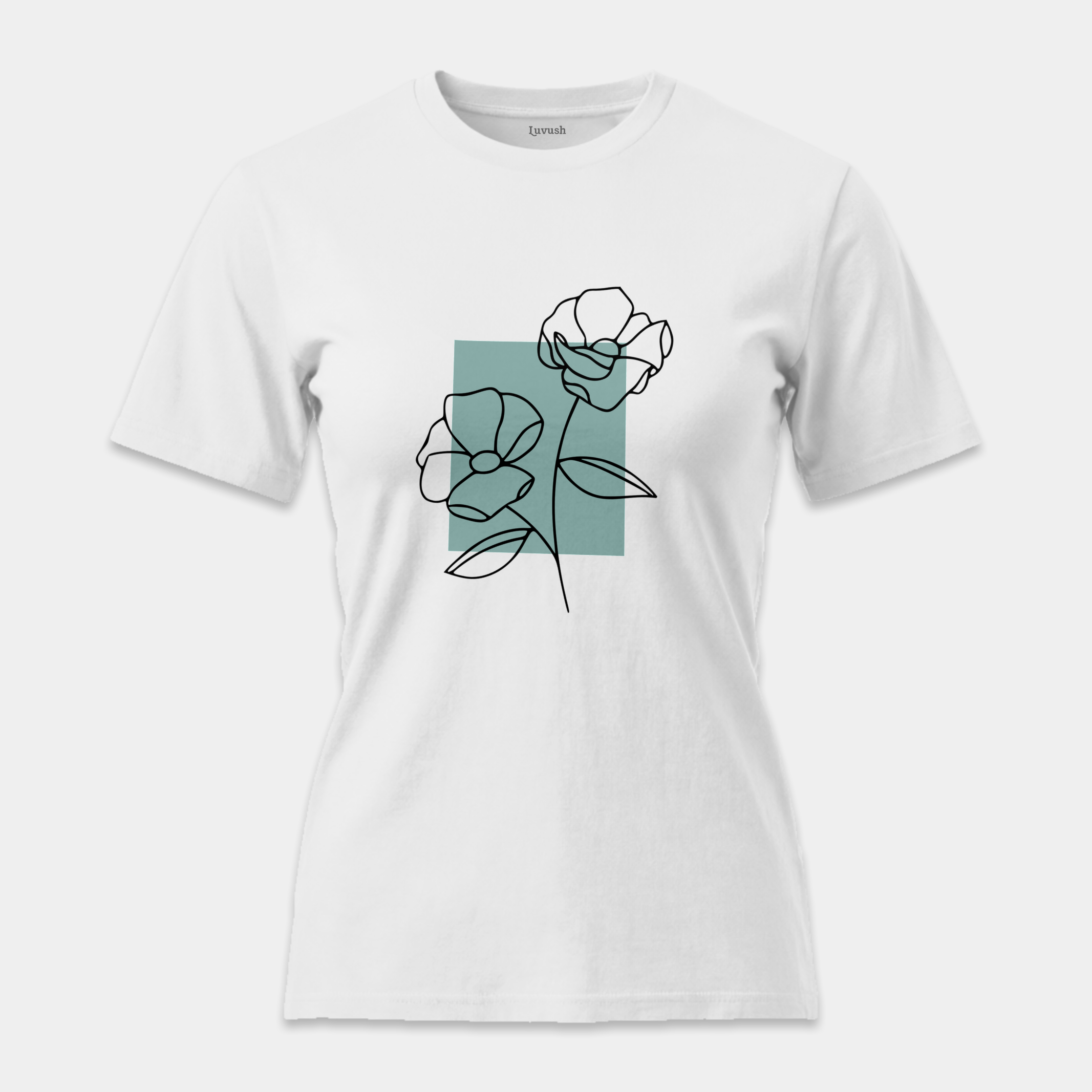 Camiseta Flores Trazo Minimalista