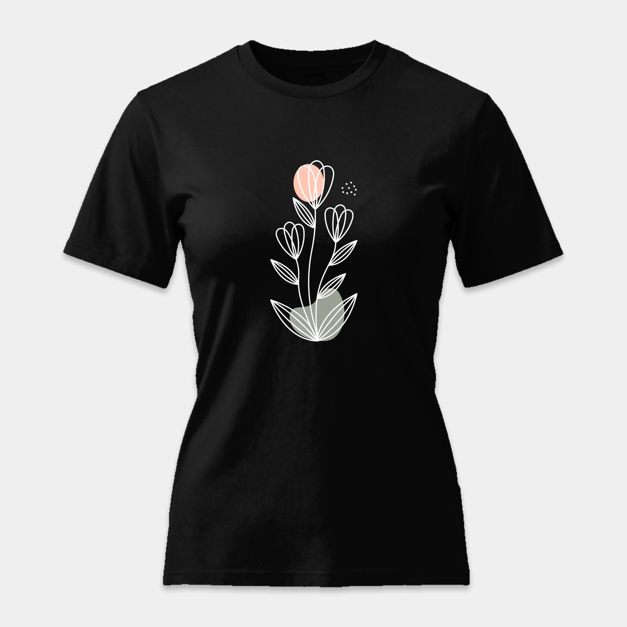 Camiseta Botánica Líneas Rosa