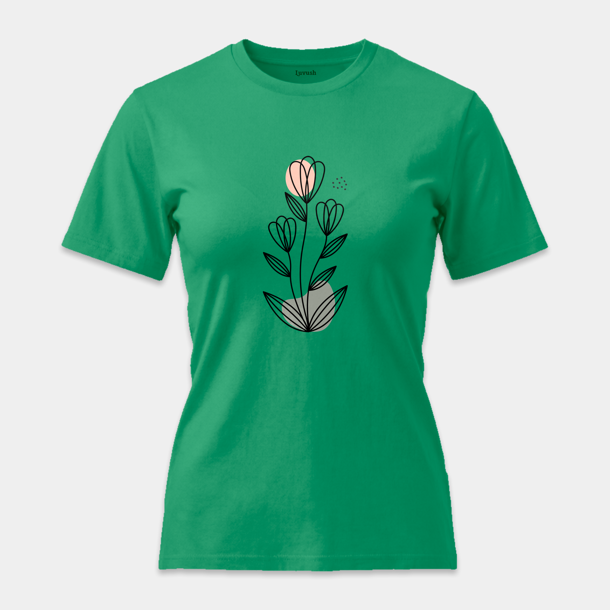Camiseta Botánica Líneas Rosa