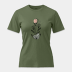 Camiseta Botánica Líneas Rosa