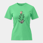 Camiseta Botánica Líneas Rosa