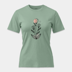 Camiseta Botánica Líneas Rosa