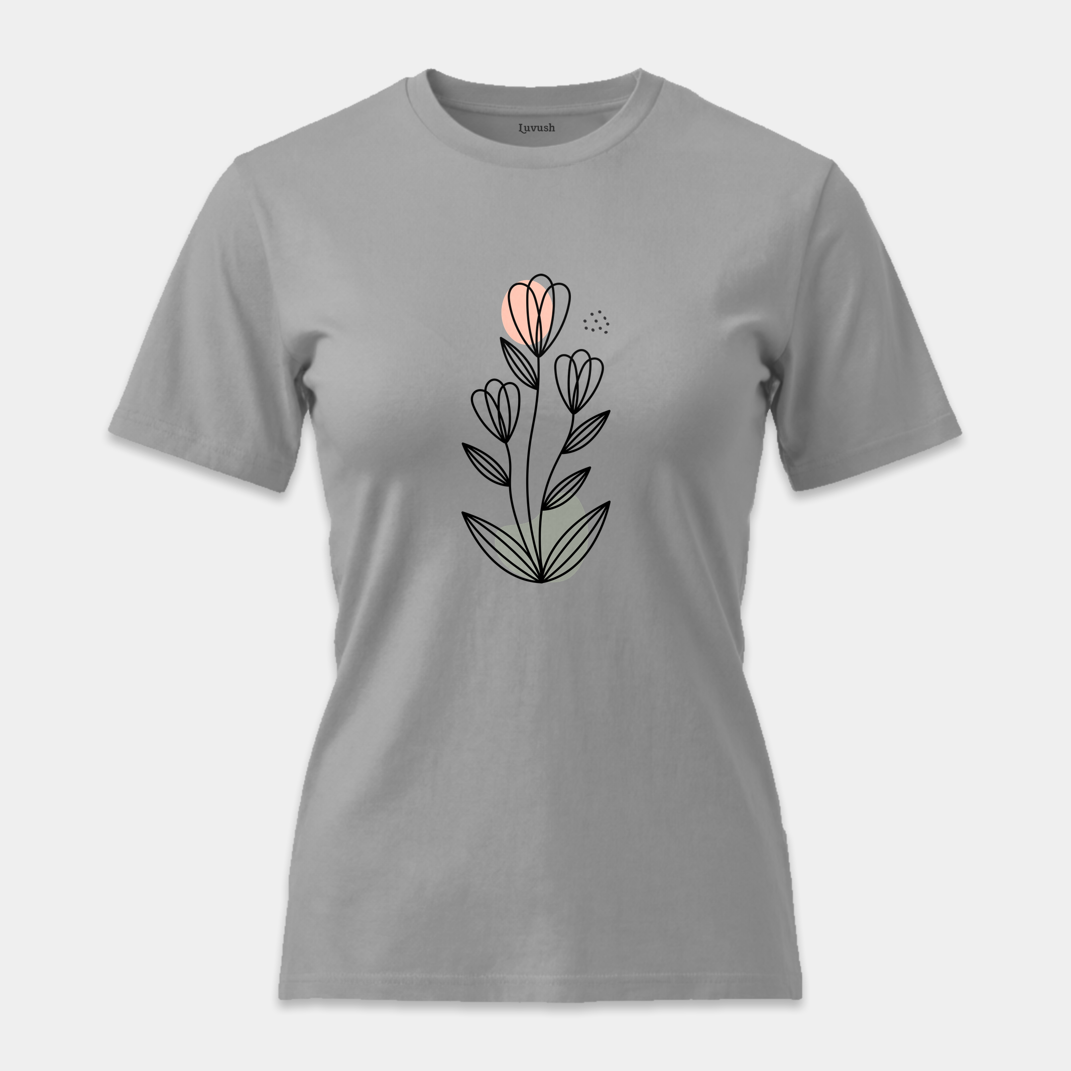 Camiseta Botánica Líneas Rosa