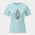 Camiseta Botánica Líneas Rosa