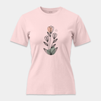 Camiseta Botánica Líneas Rosa