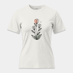 Camiseta Botánica Líneas Rosa