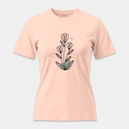 Camiseta Botánica Líneas Rosa