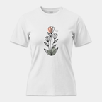 Camiseta Botánica Líneas Rosa