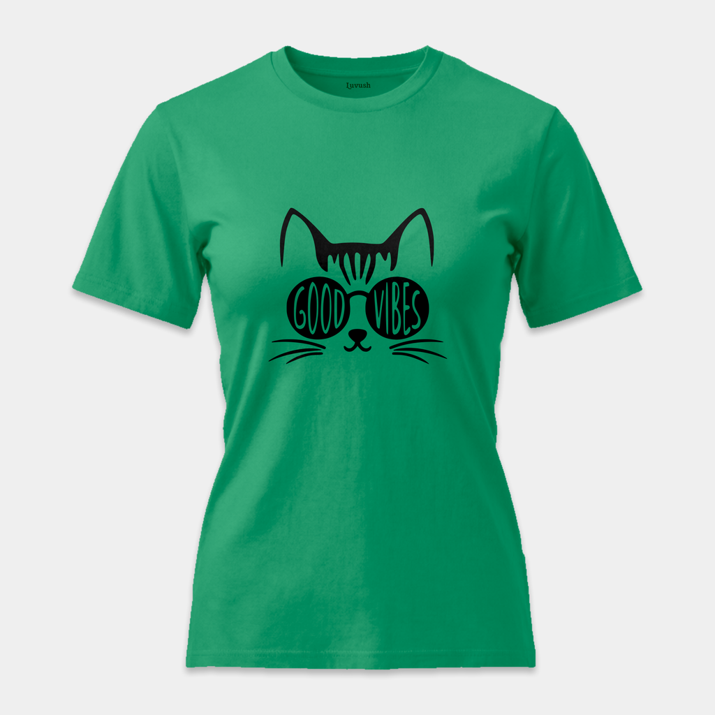 Camiseta Good Vibes Cat