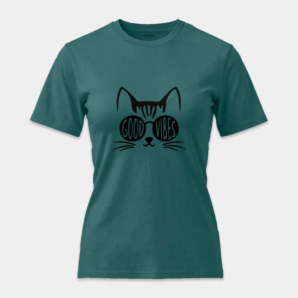 Camiseta Good Vibes Cat