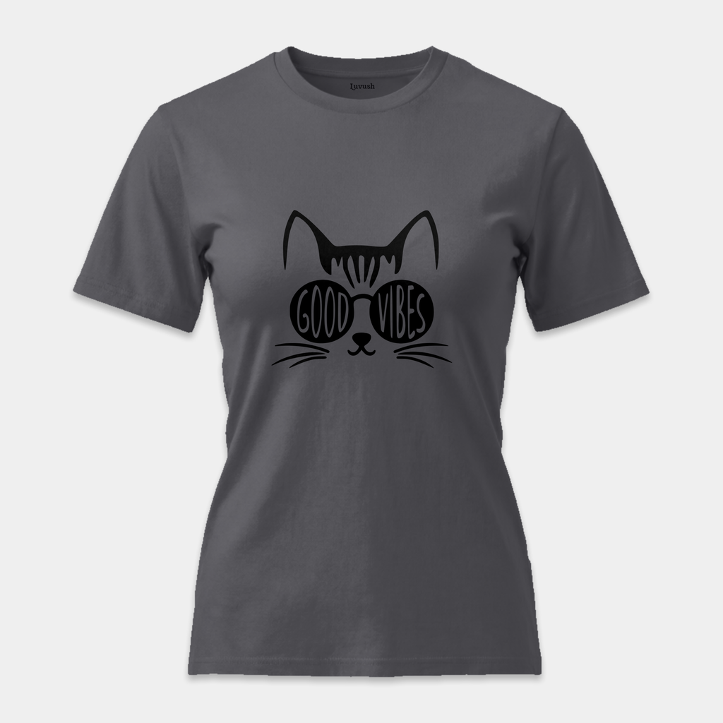 Camiseta Good Vibes Cat