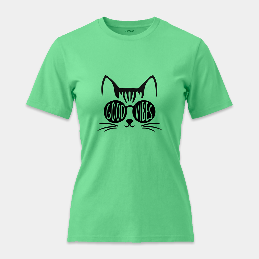 Camiseta Good Vibes Cat