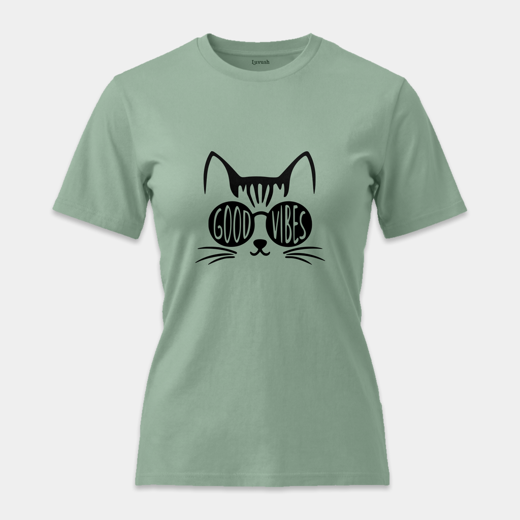 Camiseta Good Vibes Cat