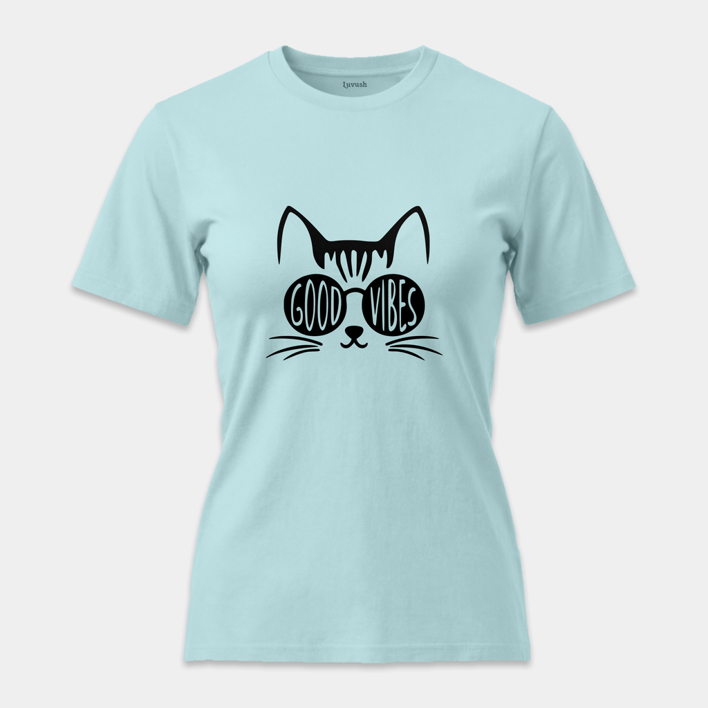 Camiseta Good Vibes Cat