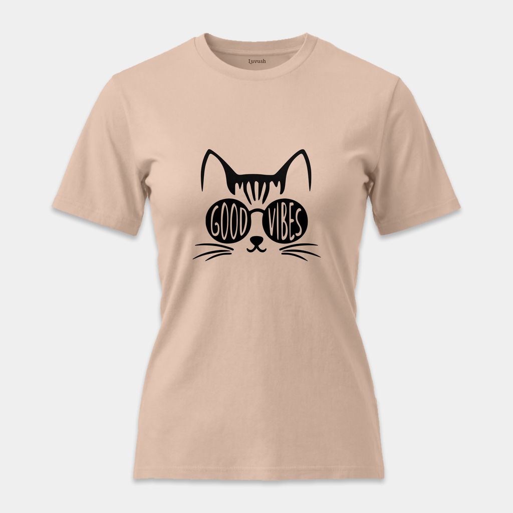 Camiseta Good Vibes Cat