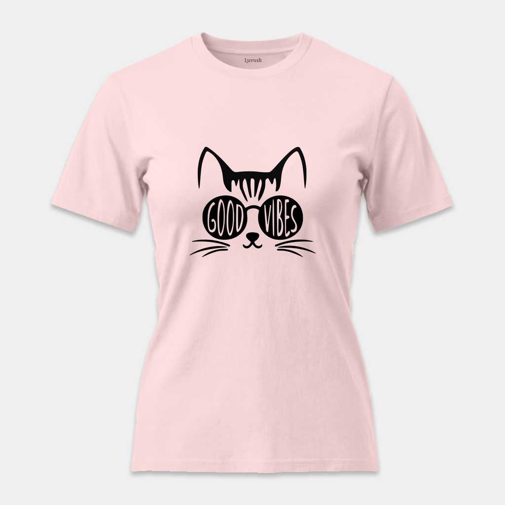 Camiseta Good Vibes Cat