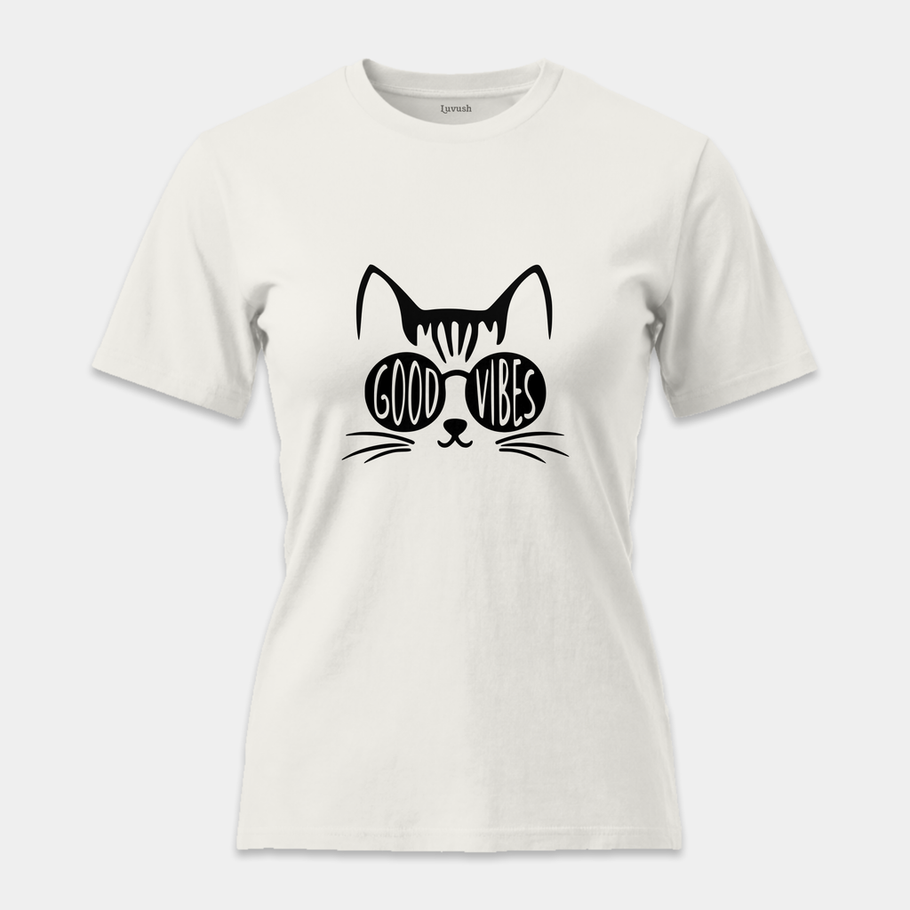 Camiseta Good Vibes Cat
