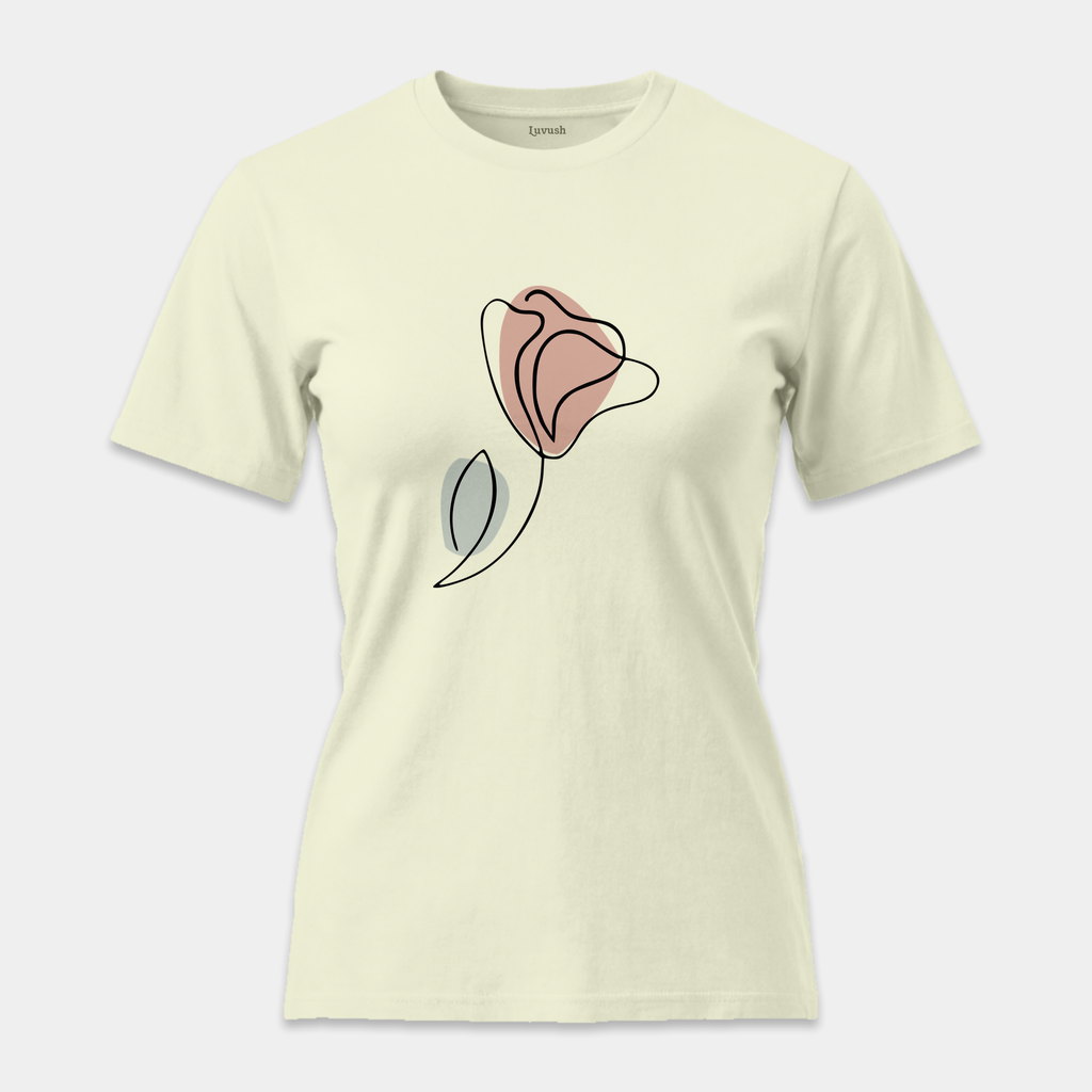 Camiseta Trazo Floral Abstracto